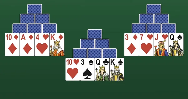 Play TriPeaks Solitaire online for free - clear three peaks of cards